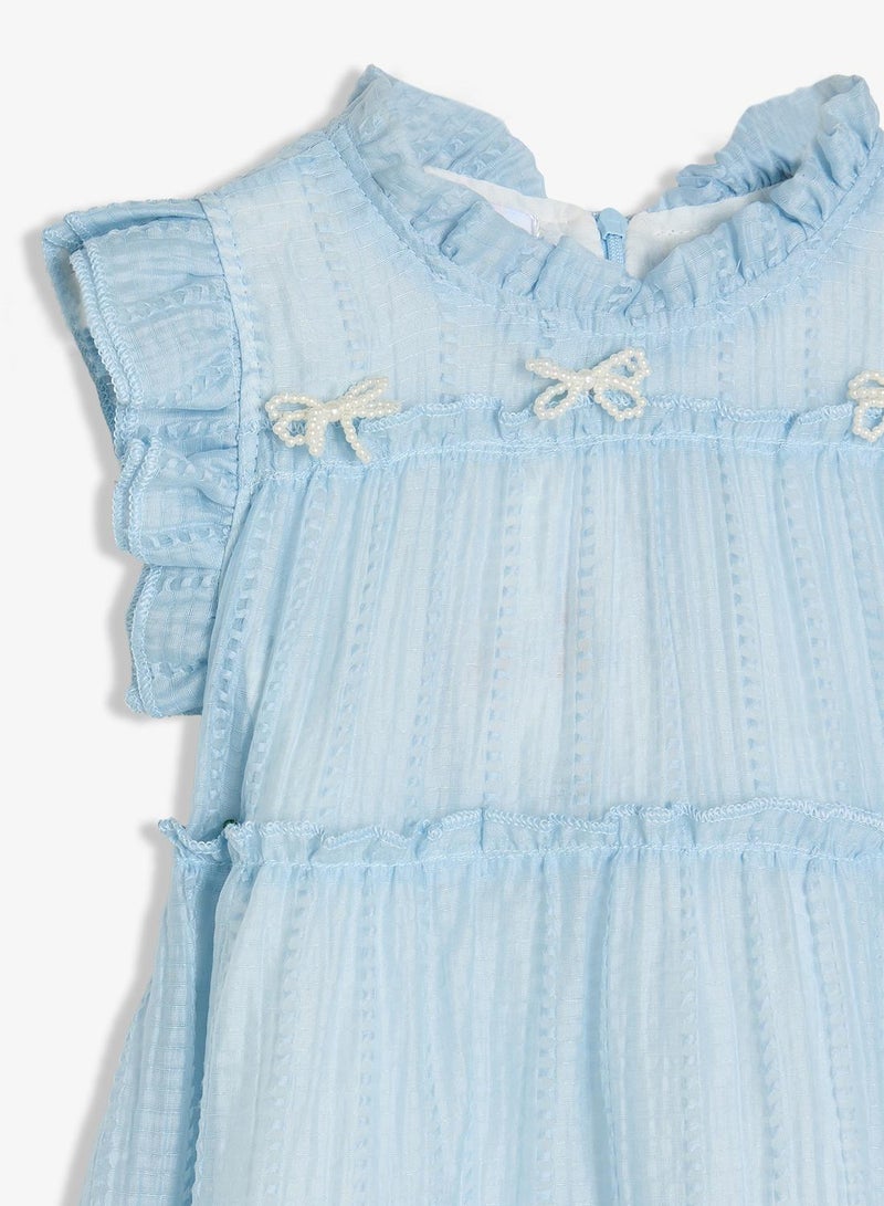 Pinata Blue Frill Occasion Dress - Image 3